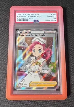 Pokemon Pokemon Center Lady 185 Vivid Voltage PSA 10 GEM MINT - Image 1