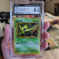 2000 Pokemon Japanese Neo Premium File 3 Holo Celebi #251 CGC 8.5 NM-MT+ - Image 2