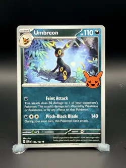 Umbreon 130/197 Trick or Trade Obsidian Flames Uncommon Pokemon - Image 1