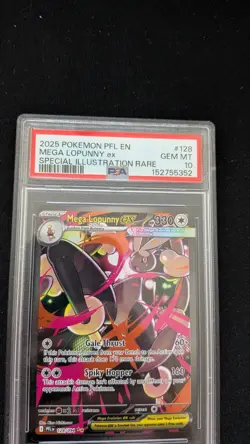 2025 POKEMON PFL EN-PHANTASMAL FLAMES #128 MEGA LOPUNNY EX PSA 10 - Image 2