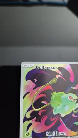 POKEMON TCG BULBASAUR 133/132 ME01 ILLUSTRATION RARE HOLO NM BASIC 80HP - Image 2