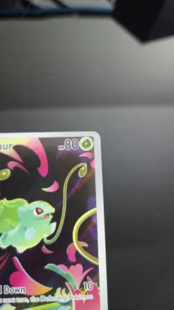 POKEMON TCG BULBASAUR 133/132 ME01 ILLUSTRATION RARE HOLO NM BASIC 80HP - Image 3