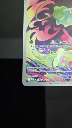POKEMON TCG BULBASAUR 133/132 ME01 ILLUSTRATION RARE HOLO NM BASIC 80HP - Image 4