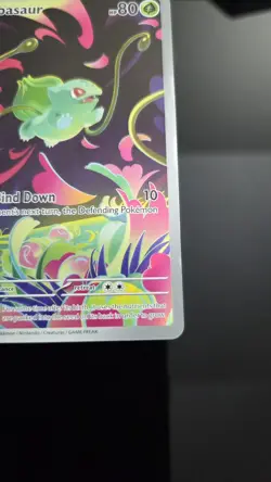 POKEMON TCG BULBASAUR 133/132 ME01 ILLUSTRATION RARE HOLO NM BASIC 80HP - Image 5
