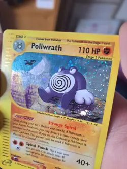 Pokemon Skyridge poliwrath H24/H32 light play HOLO swirl - Image 2