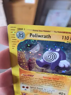 Pokemon Skyridge poliwrath H24/H32 light play HOLO swirl - Image 3