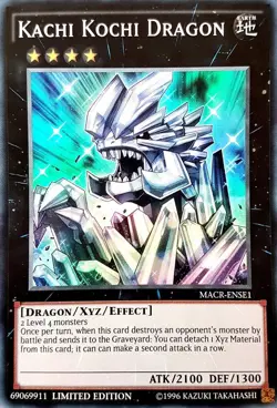 Yugioh! LP Kachi Kochi Dragon - MACR-ENSE1 - Super Rare - Limited Edition Lightl - Image 1