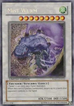 Yugioh! LP Mist Wurm - HA01-EN023 - Secret Rare - Unlimited Edition Lightly Play - Image 1