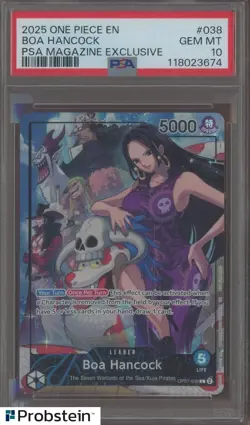 2025 One Piece EN PSA MAGAZINE EXCLUSIVE #038 Boa Hancock PSA 10 GEM MINT - Image 1