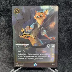 Disney Lorcana Nick Wilde -Persistent Investigator 239/204 Whispers in the Well - Image 1