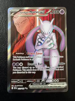 Pokemon Card - Team Rocket's Mewtwo ex 213/182 - Destined Rivals - Image 1