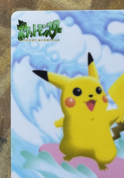 Pokemon Card Surfing Pikachu Bandai Sealdass Fancy Graffiti 1998 #2842 - Image 3