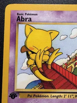 1st Edition Abra 49/82 Team Rocket Pokemon Card Rare LP - Image 3