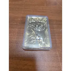 Vintage 1999 Pokemon Pikachu 23K Gold Plated Metal Card Burger King Nintendo - Image 4