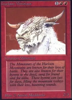 Hurloon Minotaur ~ Lightly Played Unlimited MTG Magic UltimateMTG Red Card - Image 1