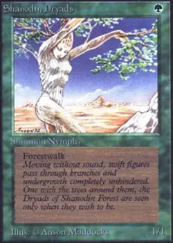 Shanodin Dryads ~ Lightly Played Unlimited MTG Magic UltimateMTG Green Card - Image 1