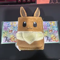 Eevee Plush Deck Box & 2 65ct card sleeves from Super Premium Collection New - Image 1