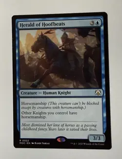 Herald of Hoofbeats Magic: March the Machine Commander MOC #0022 MTG - Image 1