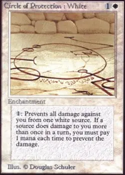 Circle of Protection: White ~ Near Mint Unlimited MTG Magic UltimateMTG White Ca - Image 1