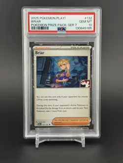 Briar 132 Holo Pokemon Prize Pack Series 7 Promo Pokemon Card PSA 10 Pop 2! - Image 1