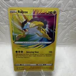 Pokemon Raikou Amazing Rare Holo 050/185 Swsh04 Vivid Voltage Basic 110 HP - Image 1