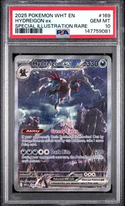 PSA 10 Hydreigon EX 169/086 Pokemon White Flare Special Illustration Rare Card - Image 1