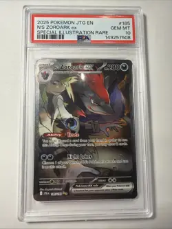 N's Zoroark ex 185/159 Pokemon Journey Together Special Illustration Rare PSA 10 - Image 1