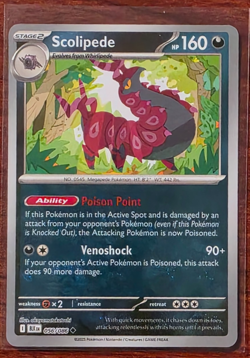 Scolipede (Master Ball Pattern) 056/086 Uncommon SV: Black Bolt Pokemon - Image 1