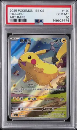 2025 POKEMON SIMPLIFIED CHINESE 151 C-COLLECTION 151 ART RARE PIKACHU PSA 10 - Image 1
