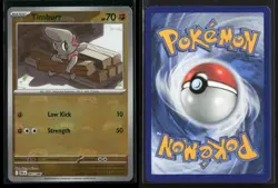 Timburr (Master Ball Pattern) 047/086 Holo Common Black Bolt Pokemon NM/M - Image 3