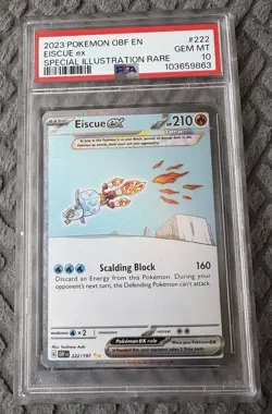 Pokemon 2023 Obsidian Flames Eiscue ex 222/197 Special Illustration Rare Holo P… - Image 1