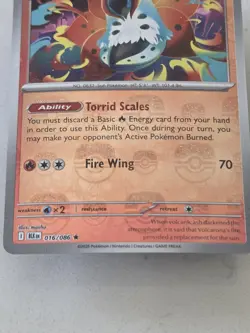 Volcarona (Master Ball Pattern) 016/086 R Black Bolt Pokemon Pokemon Tcg - Image 2