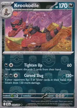 2025 Pokemon Black Bolt Krookodile (Master Ball) 059/086 NM - Image 1