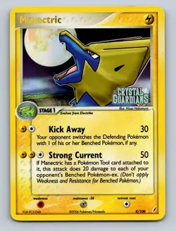 Manectric Holo Holo Rare Crystal Guardians 8/100 Stamped Pokemon - Image 1