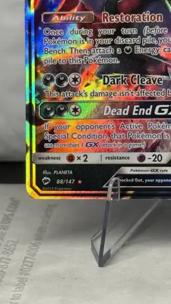 Pokemon Burning Shadows Darkrai GX 088a/147 Holo Alternate Art Promo - Near Mint - Image 5