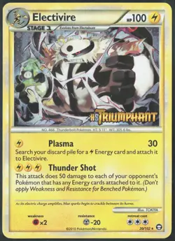 Electivire 20/102 Rare HGSS Triumphant Pokemon Prerelease Promo Stamped LP - Image 1