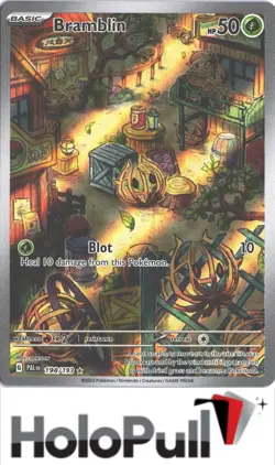 BRAMBLIN 198/193 ILLUSTRATION RARE PALDEA EVOLVED POKEMON NM/M - Image 1