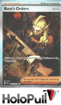 BOSS'S ORDERS (GHETSIS) 265/193 PALDEA EVOLVED POKEMON NM/M - Image 1