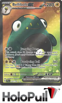 BELLIBOLT EX 237/193 ULTRA RARE PALDEA EVOLVED POKEMON NM/M - Image 1