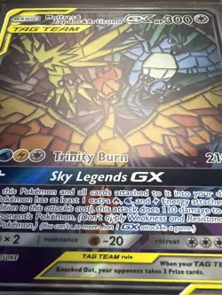 Pokemon Moltres & Zapdos & Articuno GX TAG TEAM Full Art Promo SM210 300 HP - Image 2