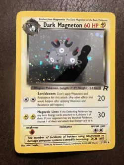 Dark Magneton 11/82 Team Rocket Holo Unlimited Pokemon TCG Vintage 2000 NM - Image 1