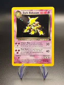 Pokemon TCG Dark Alakazam Team Rocket Holo Rare 1/82 English 2000 - LP/MP - Image 3