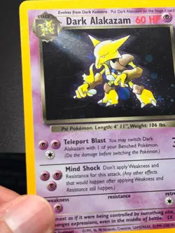 Pokemon TCG Dark Alakazam Team Rocket Holo Rare 1/82 English 2000 - LP/MP - Image 5