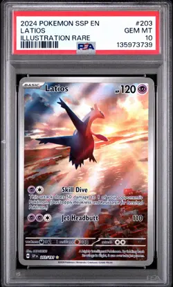 Pokemon Latios Surging Sparks Illustration Rare 203/191 PSA 10 - Image 1
