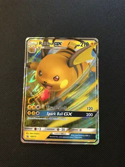 Pokemon Raichu GX SM213 Hidden Fates Holo Black Star Promo NM FAST SHIPPING - Image 1