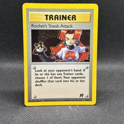 Rocket's Sneak Attack 16/82 Team Rocket Holo Pokemon TCG LP - Image 1