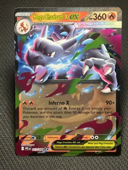2025 Pokemon Mega Evolution Phantasmal Flames #013/094 Mega Charizard X ex - Image 1