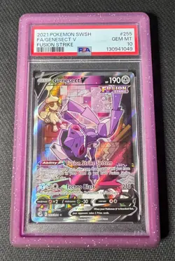 Pokemon Genesect V 255 Fusion Strike PSA 10 GEM MINT - Image 1