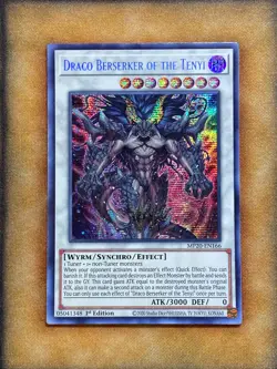 Yugioh Draco Berserker of the Tenyi MP20-EN166 Secret Rare 1st Ed NM - Image 1
