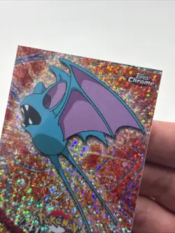 SPARKLE Zubat #41 Topps Chrome 2000 Series 1 T.V Holo Pokemon Card TCG - Image 3